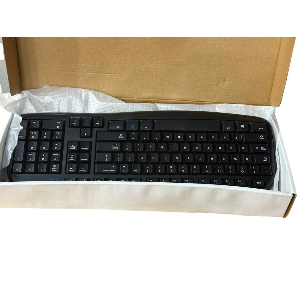 Logitech Cordless Desktop‎ EX 100 Wireless Keyboard & Optical Mouse Bundle Black